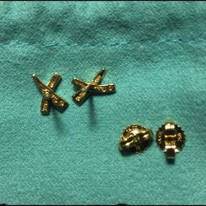 Tiffany & Co Gold X earrings